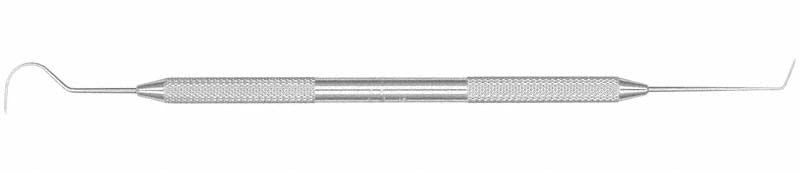 Doppelendige Sonden Griff 31, Edelstahl mit strukturiertem Griff.