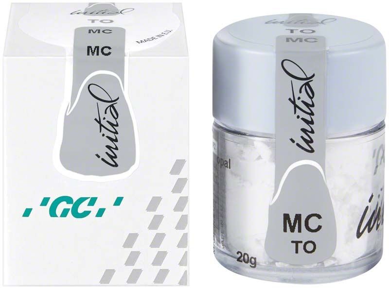 GC Initial MC Translucent 20g - TO Keramikpulver im Glasbehälter mit Verpackung.