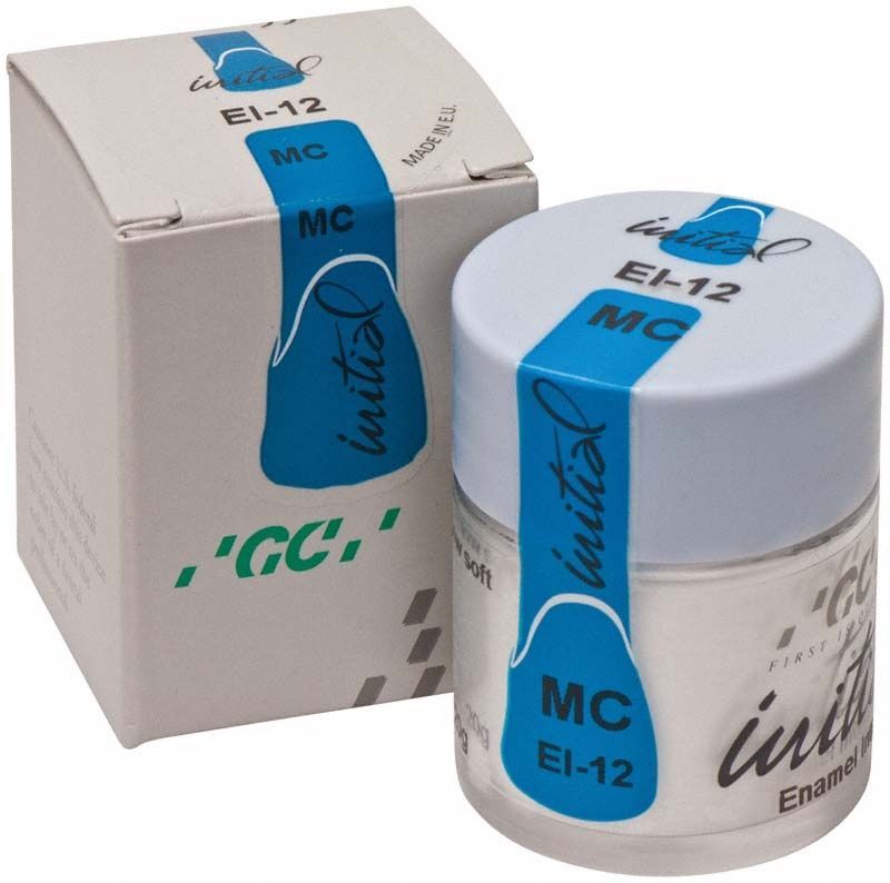 GC Initial MC Enamel Intensive EI-12, 20g Dose und Verpackung.