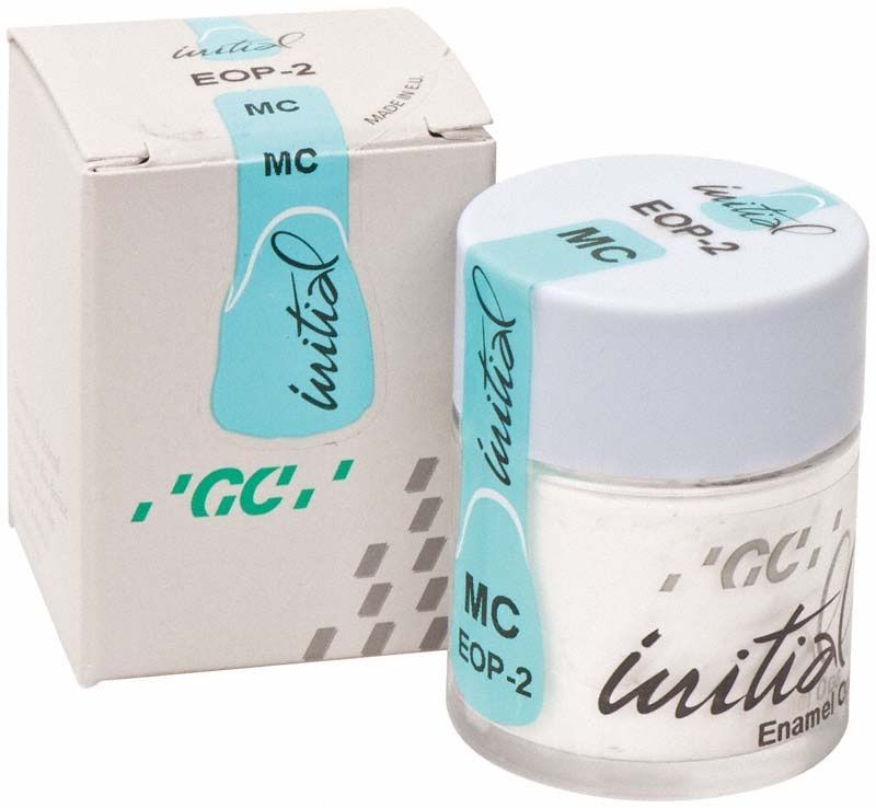 GC Initial MC Enamel Opal EOP2 in 20g Dose mit Verpackung.