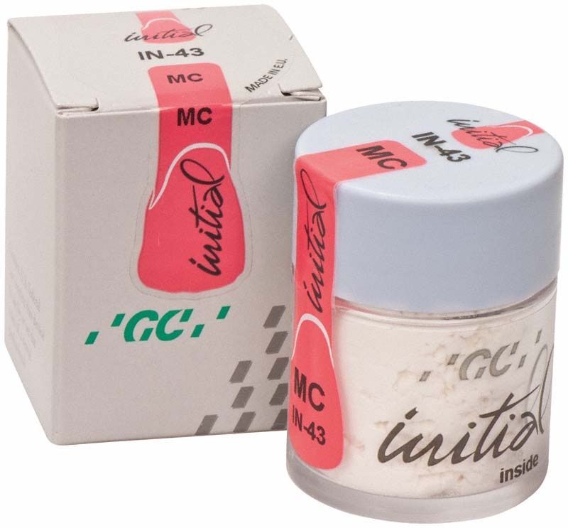 Glasurmaterial GC Initial MC INside 20g IN-43 Sun mit Verpackung.