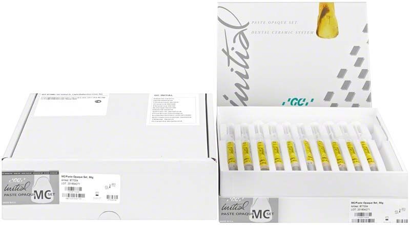 GC Initial MC Paste Opaque Set mit Verpackung und Tubenansicht.