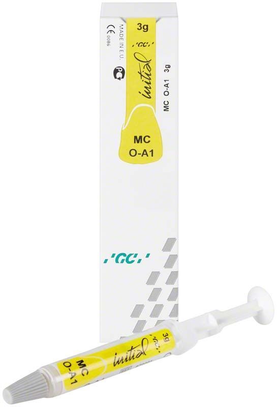 GC Initial MC Paste Opaque OA1, 3g-Spritze mit Verpackung.
