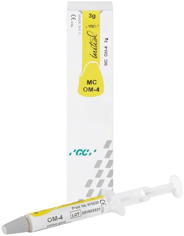 GC Initial MC Paste Opaque Modifier OM-4 in Spritze mit Verpackung