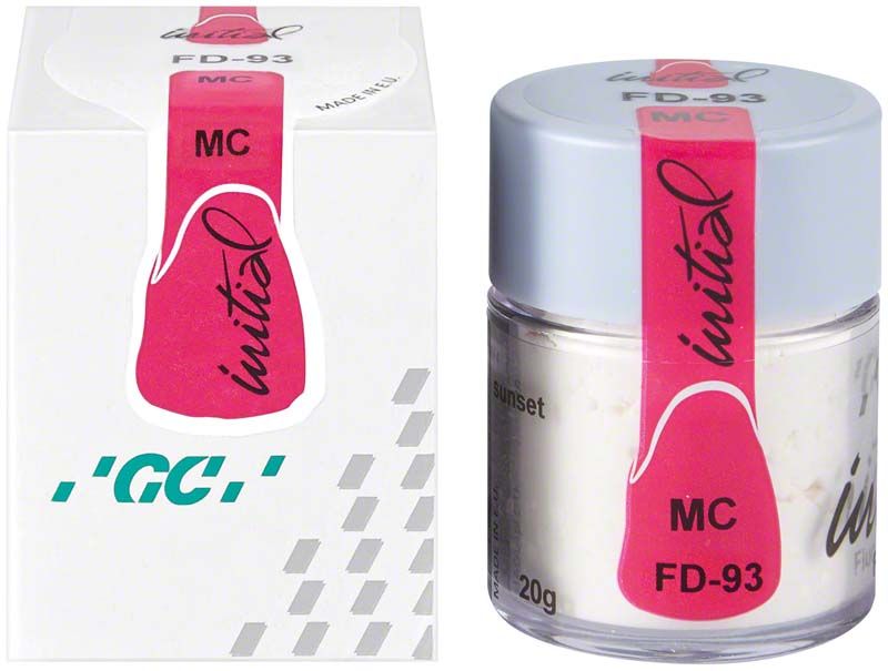 GC Initial MC Fluo-Dentin FD-93 in Originalverpackung mit Glasbehälter.