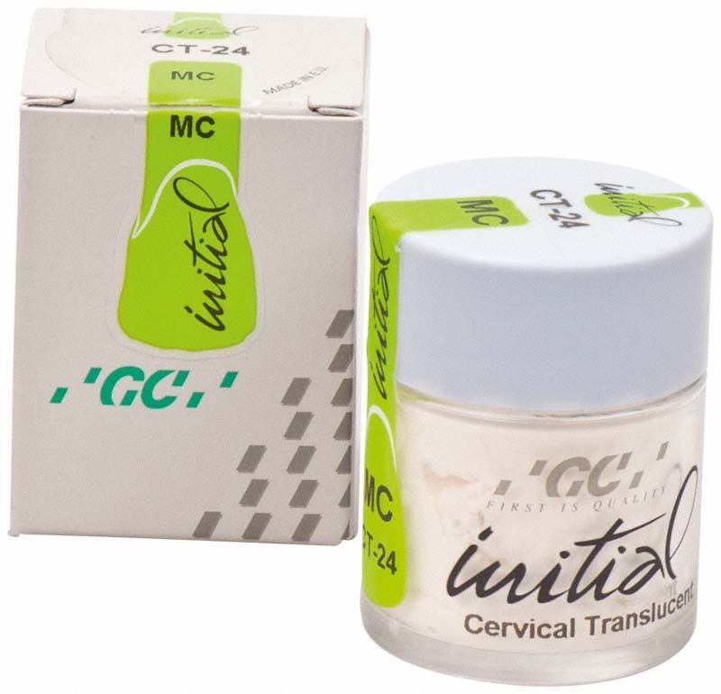 GC Initial MC Cervical Translucent CT-24 Verpackung und Glasbehälter.