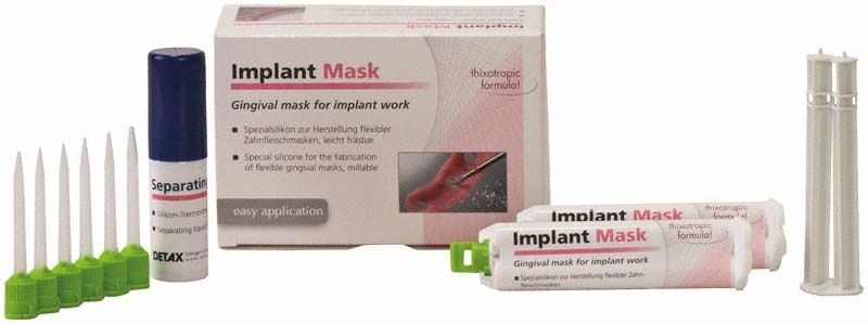 Implant Mask Set mit Silikon, Applikationsspritzen und Trennmittel.