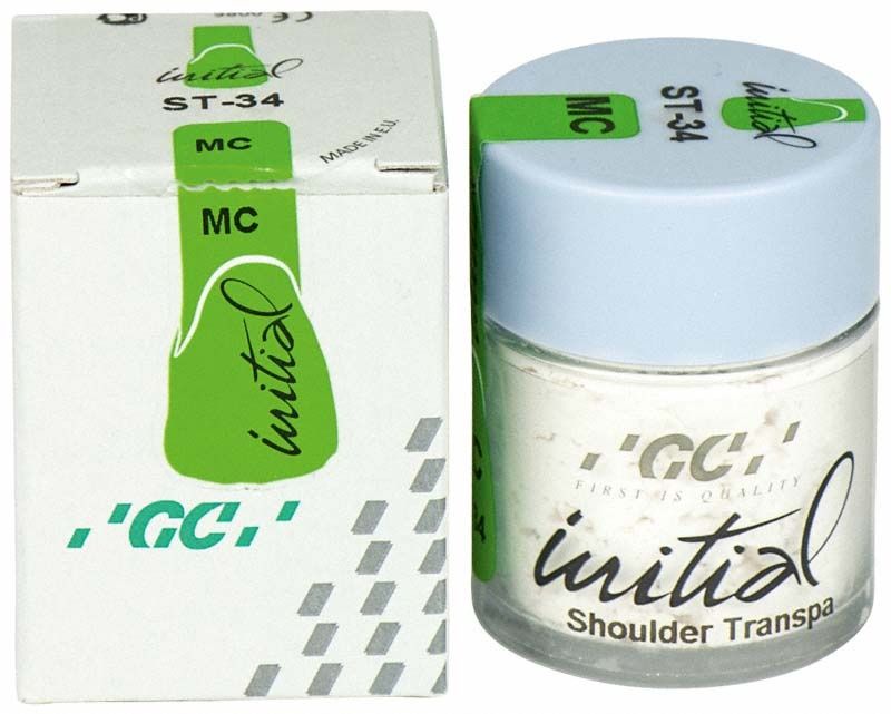 GC Initial MC Shoulder Transparent ST-34, 20g Dose mit Verpackung.