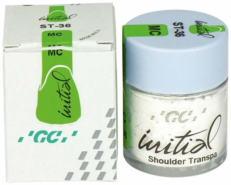 GC Initial MC Shoulder Transparent 20g, Verpackung und Dose.