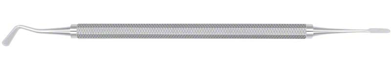 Raspatorium Hirschfeld mit Griff 2 aus Edelstahl, doppelseitig.