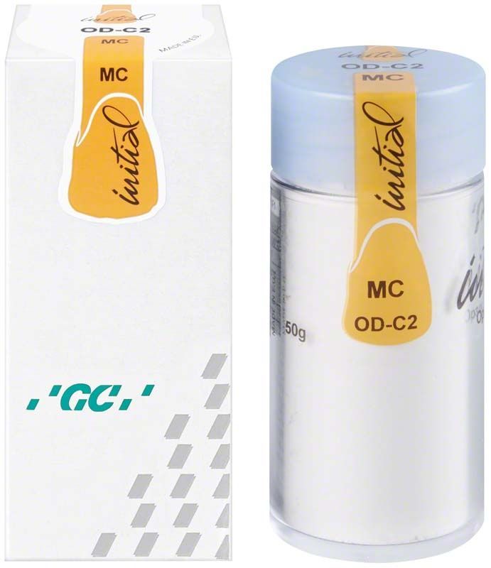 GC Initial MC Opaque Dentin 50g ODC2 im Originalbehälter mit Verpackung.