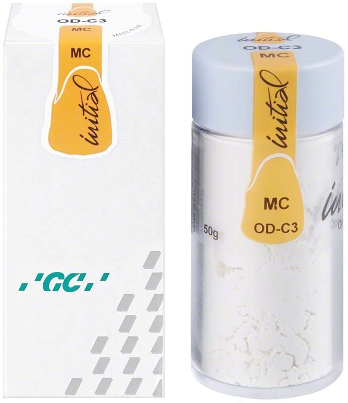 GC Initial MC Opaque Dentin 50g ODC3 in weißer Verpackung.