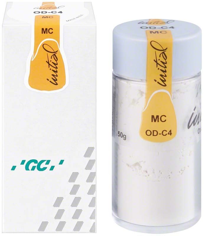 GC Initial MC Opaque Dentin 50g ODC4 mit Verpackung und Dose.