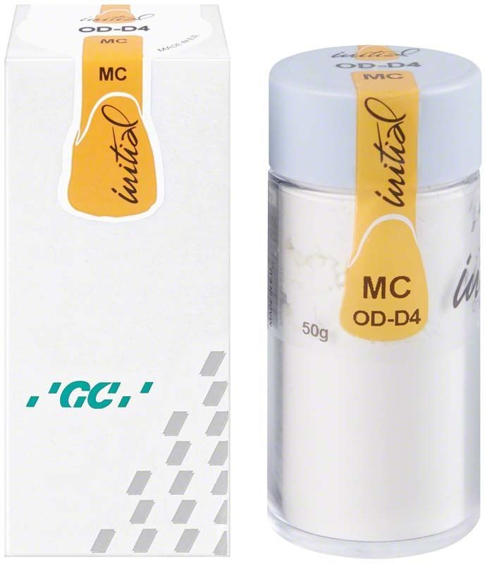 GC Initial MC Opaque Dentin 50g ODD4 in weißer Verpackung und Dose.