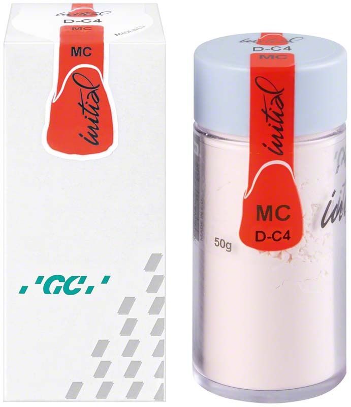GC Initial MC Dentin 50g DC4 mit Verpackung und Dose.
