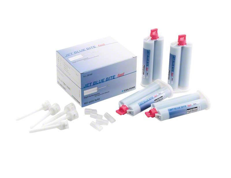 Jet Blue Bite fast 4 x 50ml Kartuschen mit Spreader Tips.