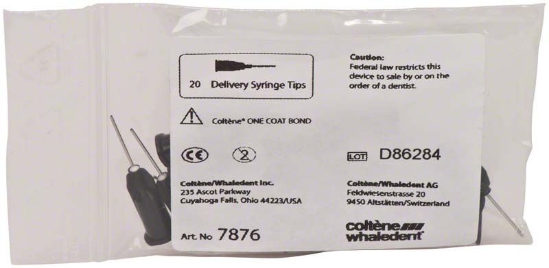 Applikationsnadeln in transparenter Verpackung mit Etikett und Produktinformationen.