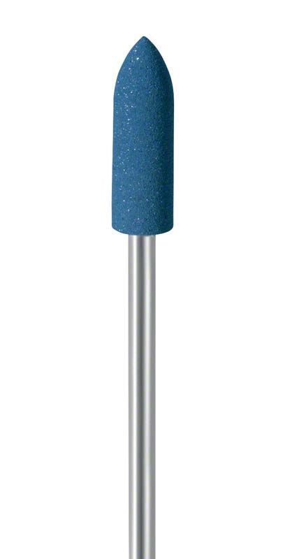Blauer Polieraufsatz für dentalmedizinische Anwendungen.