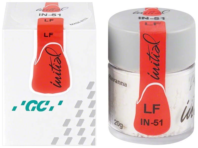 GC Initial LF INside IN-51 Olive in weißer Verpackung mit rotem Aufkleber.