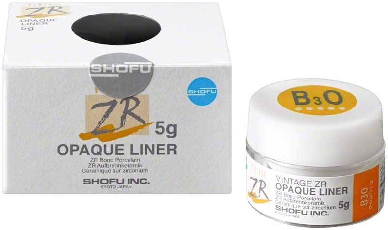 Vintage ZR Opaque Liner 5g B3O in weißem Behälter mit Verpackung.