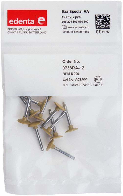 Exa Special Polierer Rad mit Verpackung und Produktdetails.