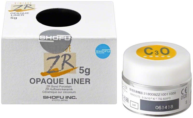 VINTAGE ZR Opaque Liner 5g C3O Verpackung und Dose mit Beschriftung.