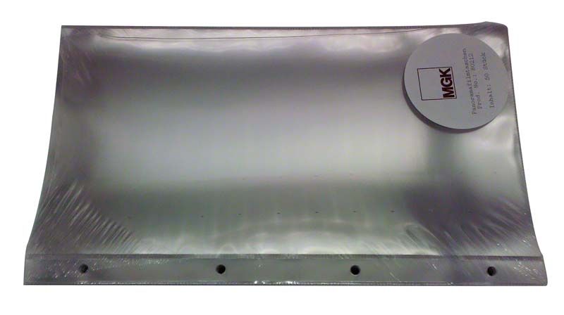 Panoramafilmtasche 15 x 30cm aus transparenter Hart-Klarsichtfolie mit Lochung.