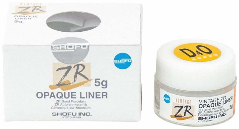 VINTAGE ZR Opaque Liner 5g D4O in weißem Behälter neben Verpackung.