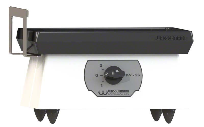 Vibrator KV-26 aus Edelstahl mit Kunststoffbeschichtung und Bedienknopf.