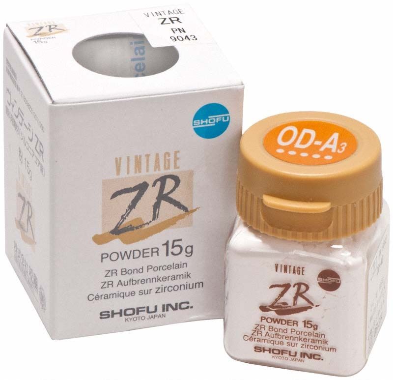 VINTAGE ZR Opaque Dentin OD-A3 15g Zahnkeramikpulver mit Verpackung.