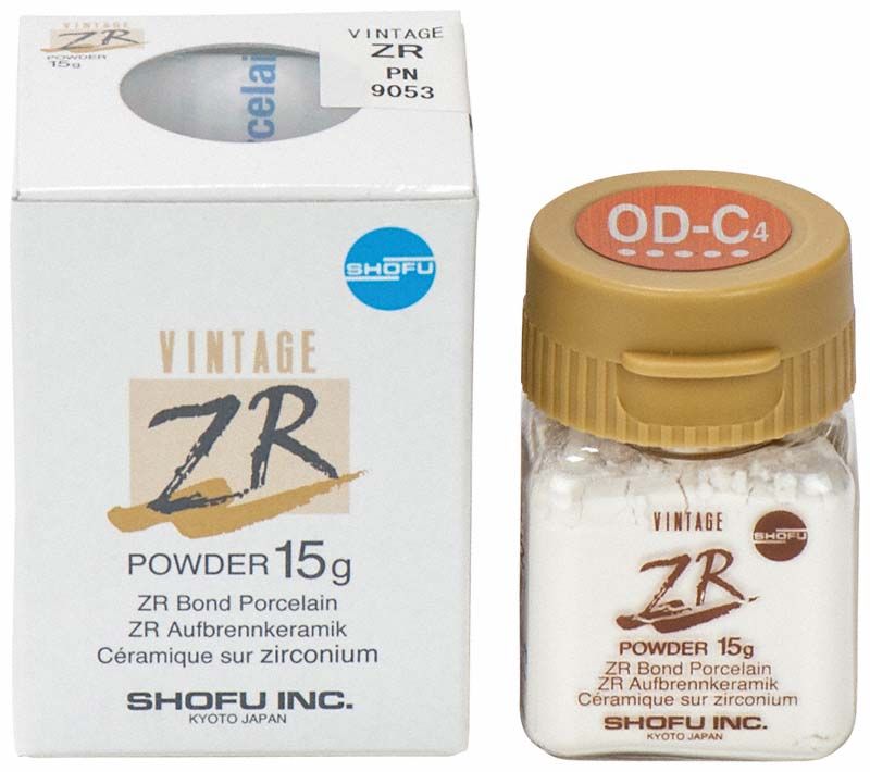 Vintage ZR Opaque Dentin OD-C4 15g in Originalverpackung mit Etikett.
