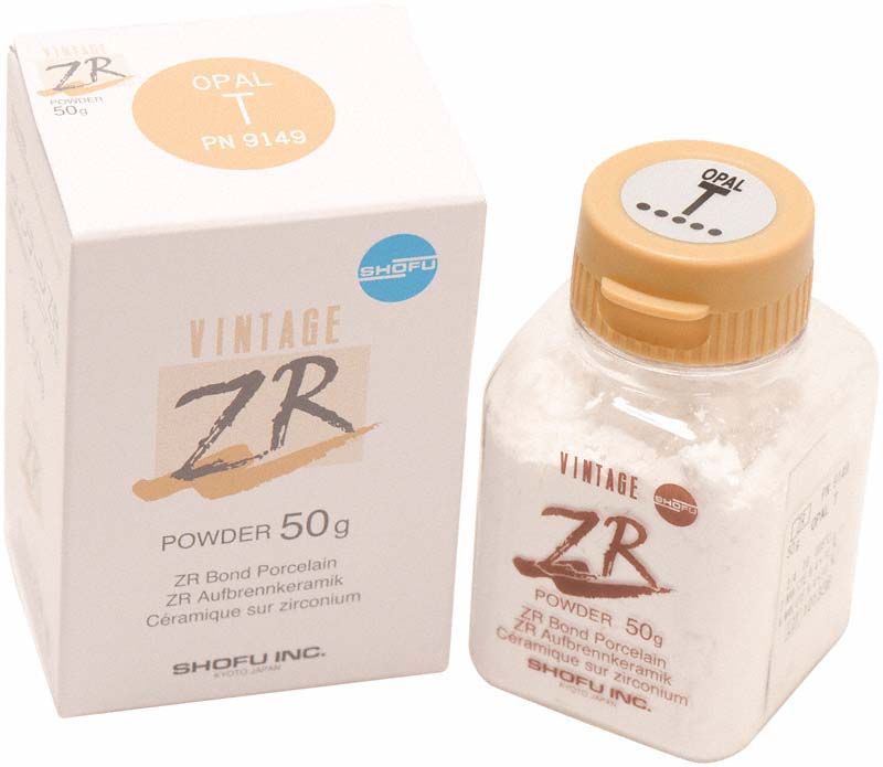 Vintage ZR Opal Effekt Pulver 50g mit Verpackung und Flasche.