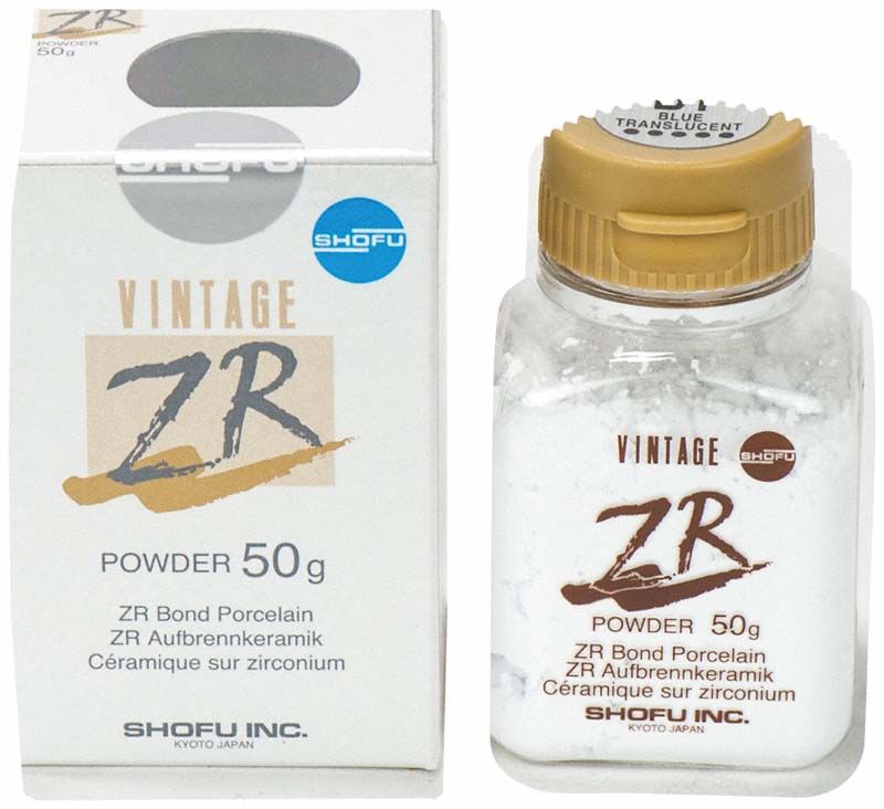 Vintage ZR Enamel Effekt Pulver 50g mit Verpackung und Glasbehälter.
