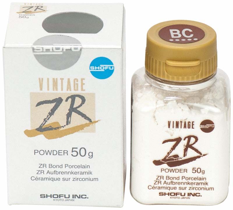Vintage ZR Cervical BC Pulver 50g in weißer Verpackung mit braunem Deckel.