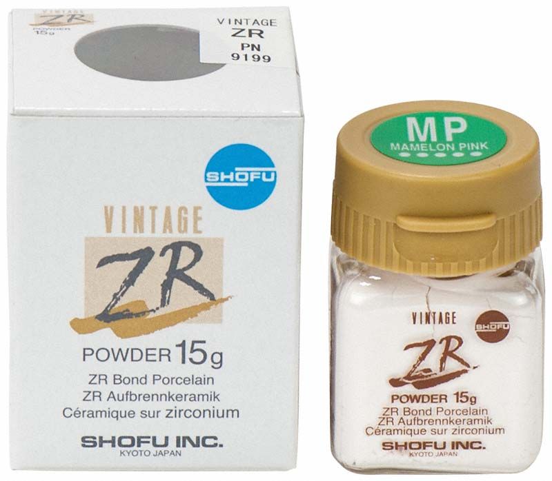 Vintage ZR Effekt Color MP Aufbrennkeramik-Pulver mit Verpackung.