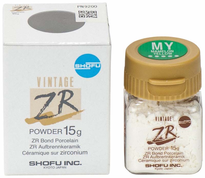 Verpackung und Glasbehälter von VINTAGE ZR Effekt Color MY, 15g Pulver.