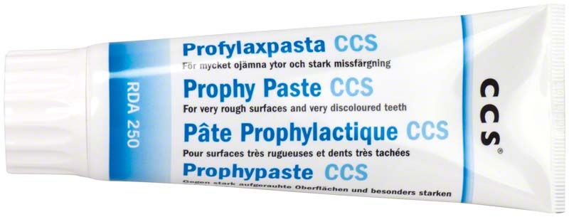 Prophy Paste CCS Tube RDA 250 blau für professionelle Zahnreinigung.