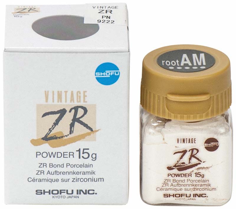 Verpackung und Glasbehälter des VINTAGE ZR Margin RootAM Pulvers.