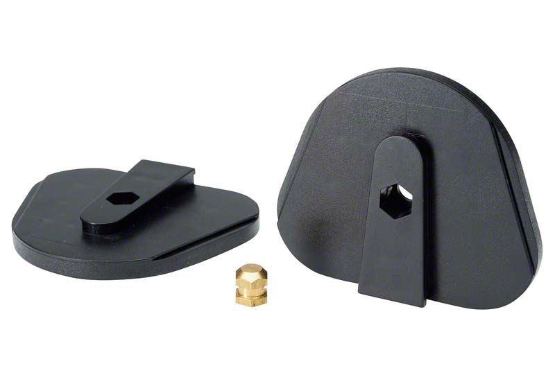 Schwarze PROTAR® evo Eingipsplatten ohne Split-Cast mit sechseckigem Einsatz.