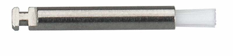 Rotoprox® Mini Flachbürste mit Edelstahlschaft für Dentalhygiene.