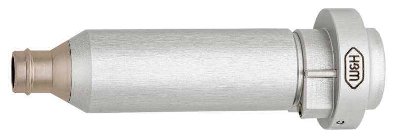 Adapter Sirona T1 Classic für Assistina Pflegeeinheit, silberne Metallkonstruktion.