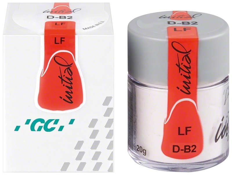Transparente Dose mit GC Initial LF Dentin DB2 Pulver.