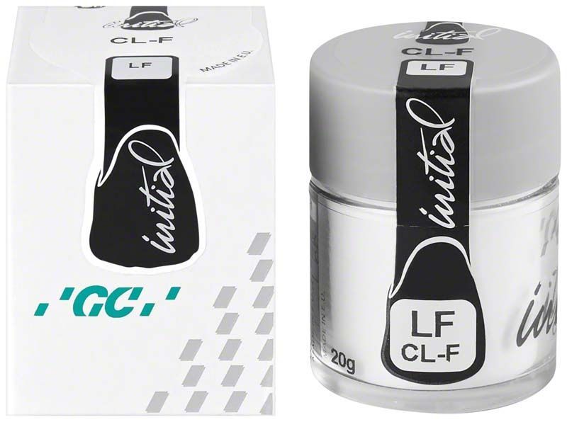 GC Initial LF Clear Fluorescence CL-F in Originalverpackung und Glasbehälter