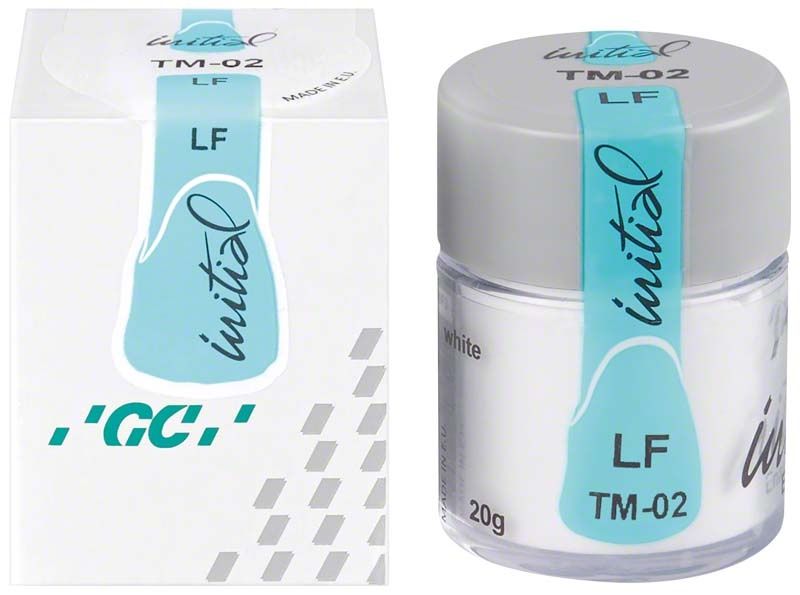 GC Initial LF Translucent Modifier TM-02 in weißer Verpackung mit grauem Deckel.