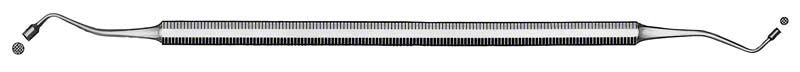Zahnmedizinisches Handinstrument Planstopfer ASH - Figur 153 mit doppeltem Ende.