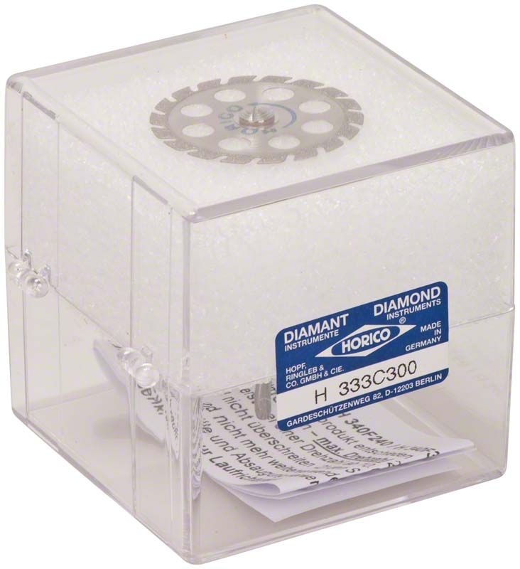Diamanttrennscheibe H 333C 300 in transparenter Verpackung.