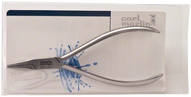 Flach-Spitzzange gerieft 130mm von Carl Martin in Verpackung.