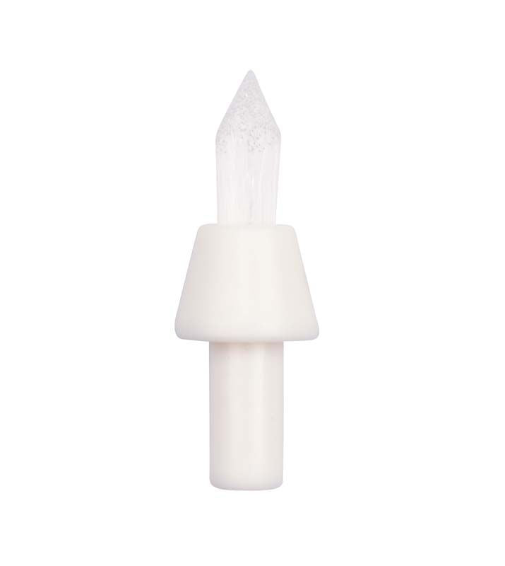 Interdentalbürstenkopf I-Prox® P, pink transparent, Detailansicht der Bürstenspitze.