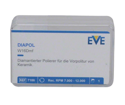 Diapol Winkelstück-Verpackung mit Produktdetails und EVE-Logo.