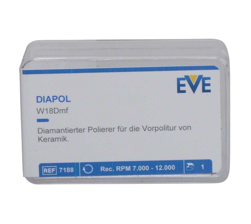 Diamantpolierer-Verpackung EVE Diapol W18Dmf für Keramikvorpolitur.